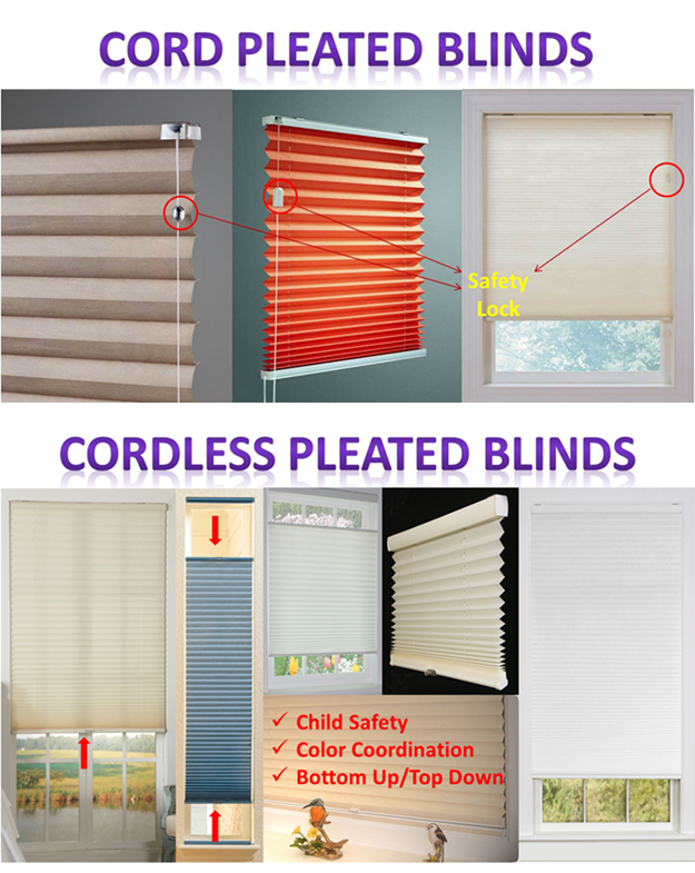 Orange Color Pleated shades
