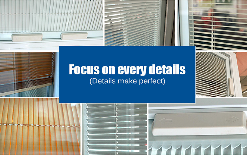 Integral blinds for bifold doors