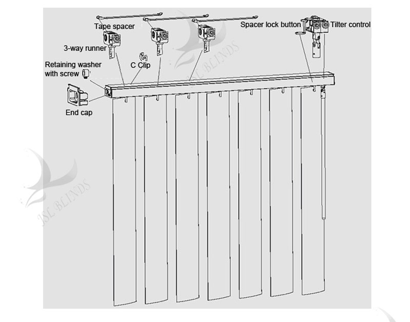 3.5" PVC vertical blind