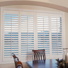 Inside Open Plantation Shutters