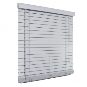 grey faux wood blind